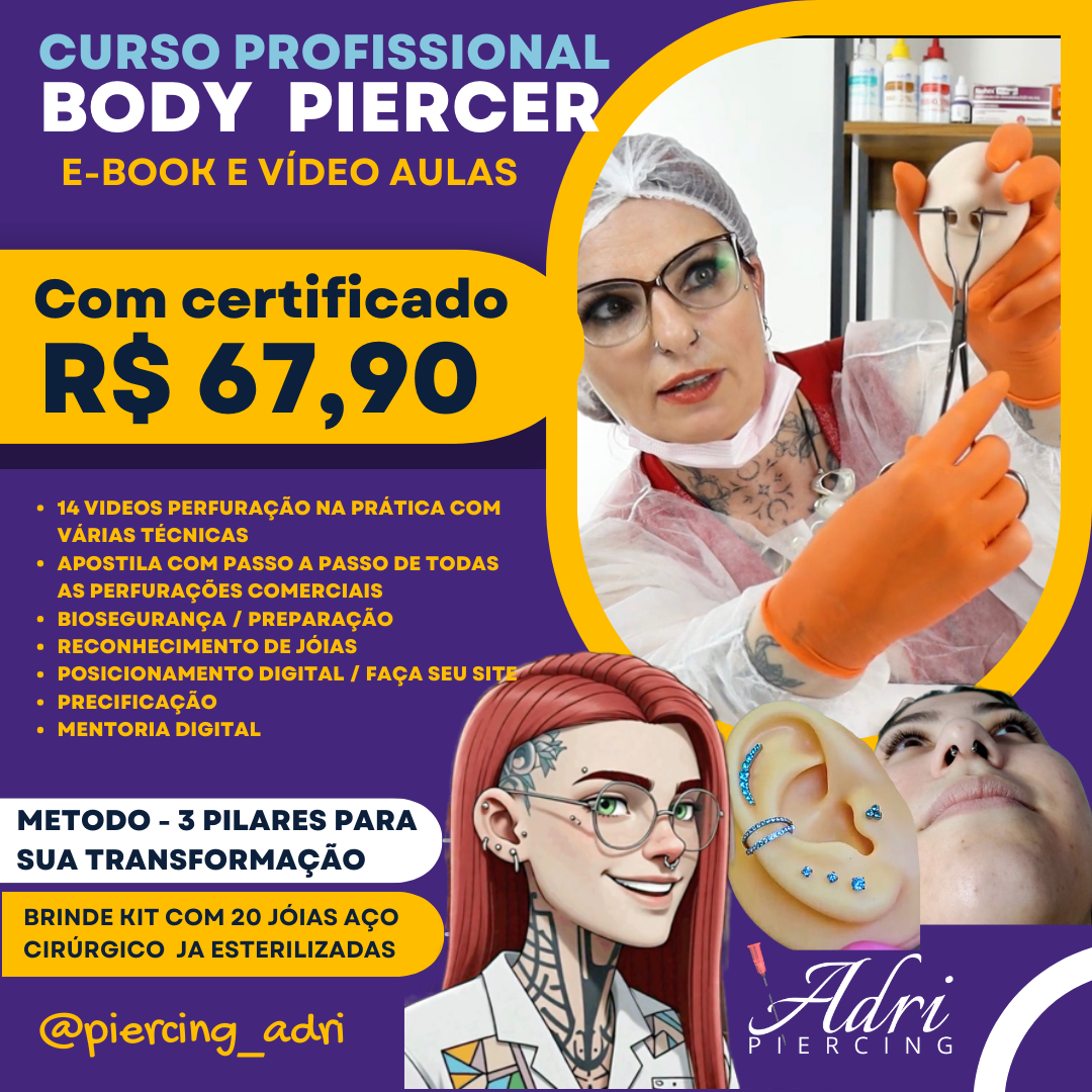 Body PIERCER-3 Pilares para tornar-se o melhor - Piercing Adri | H...