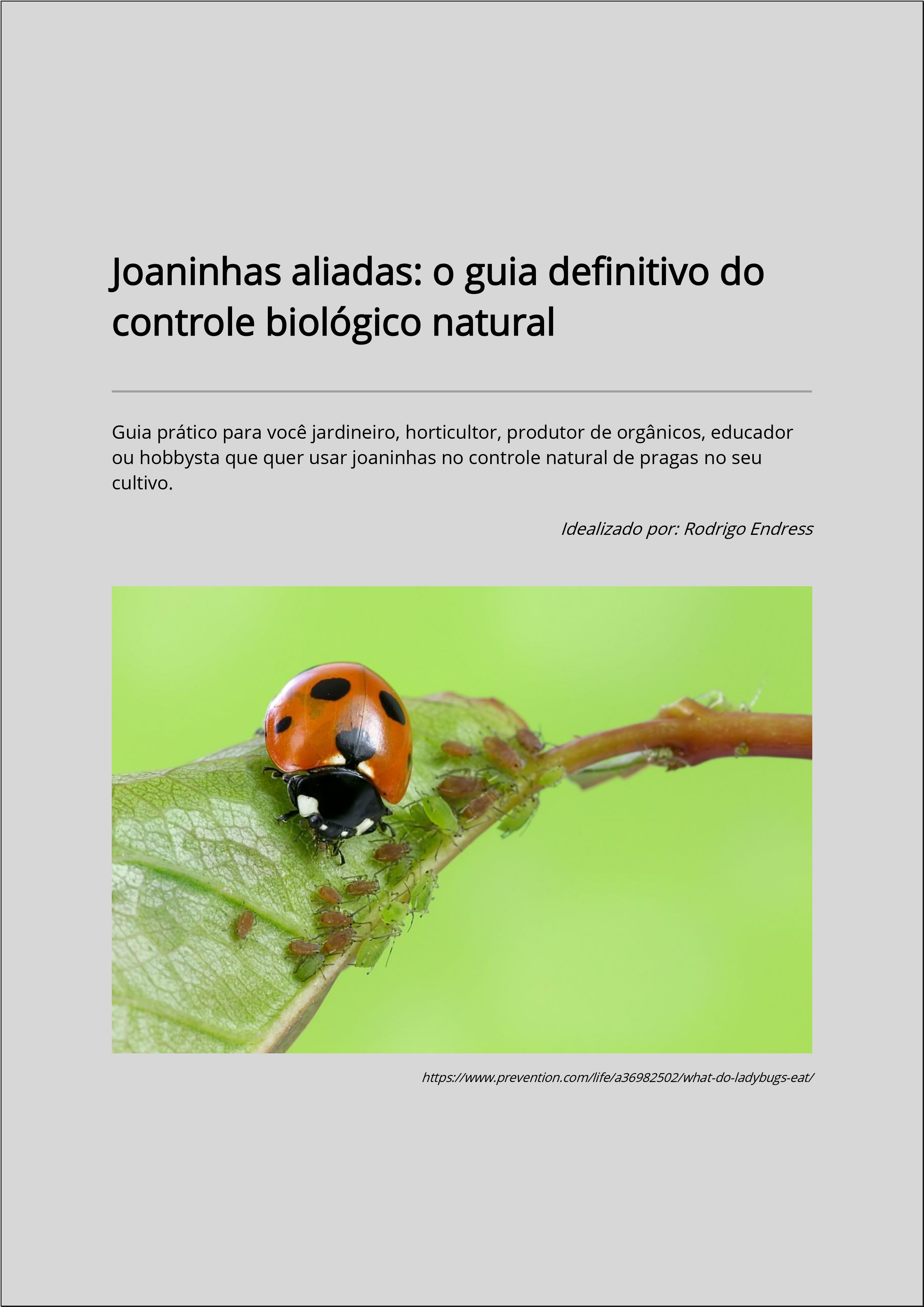 Joaninhas - O Guia Prático para Uso e Reprodução de Joaninhas no Controle Biológico de Pragas