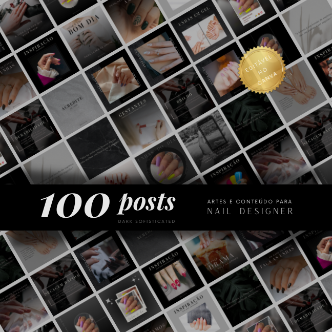 Modelos de posts para Nail Designer- Dark Sofisticated