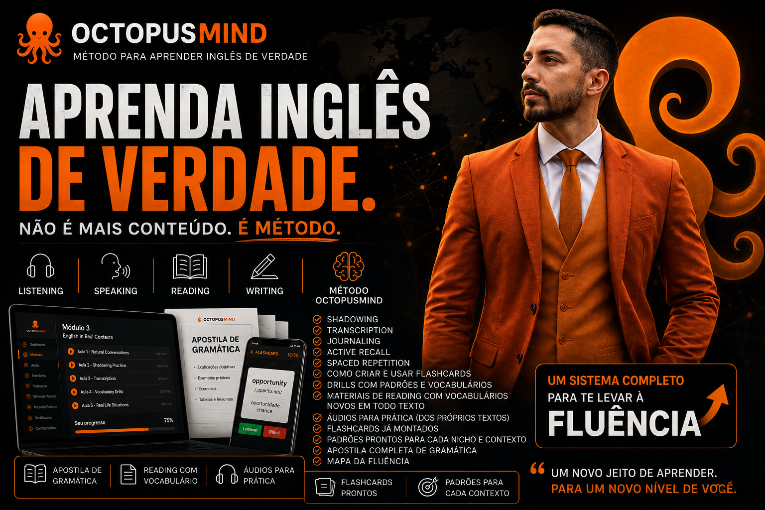 OctopusMind: Método Completo para Aprender Inglês