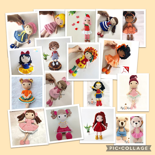 Imagem de capa para o Ebook COMBO 17 Receita bonecas amigurumi 