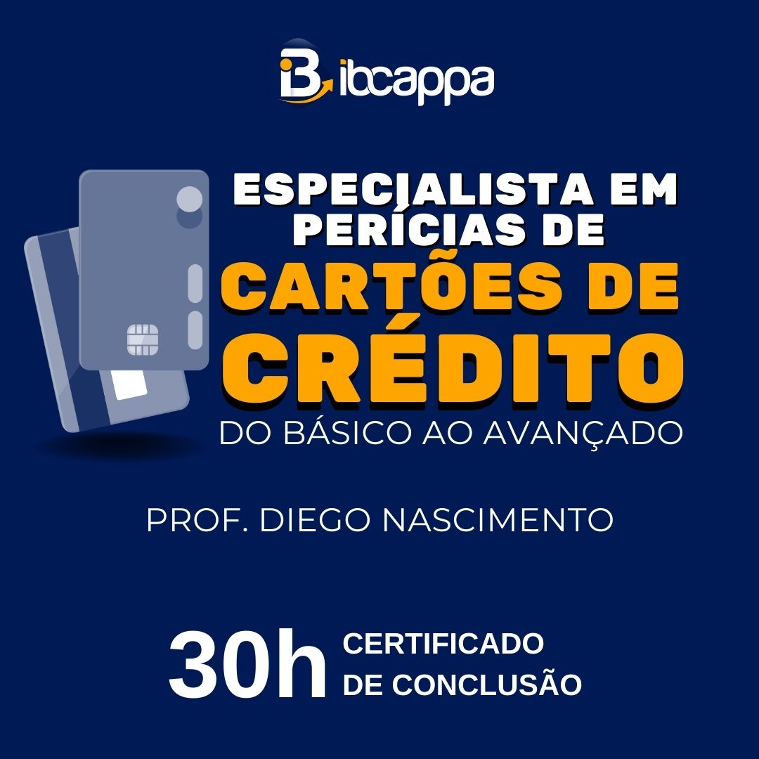Imagem de capa para o Curso online Especialista em perícias de cartões de crédito: do básico ao avançado (+ brindes)