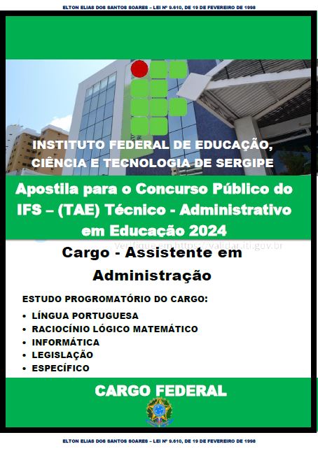 Apostila Ifs Técnico Administrativo Em Educação 2024 Cargo Assi