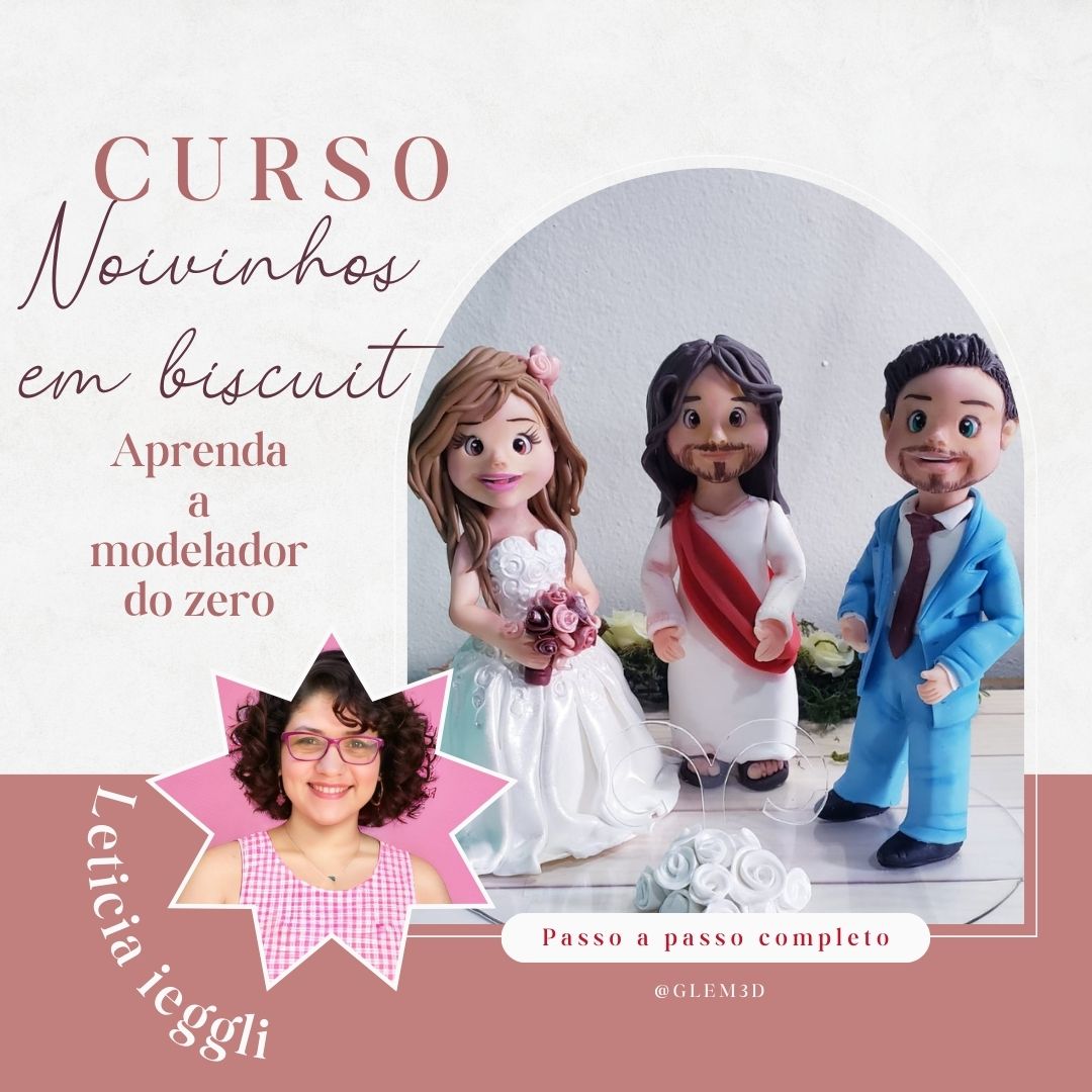 Curso online - Noivinhos de biscuit 