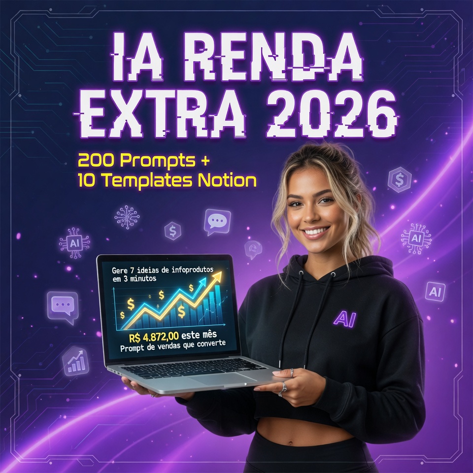 IA Renda Extra 2026 – 200 Prompts + 10 Templates Notion - João V. A...