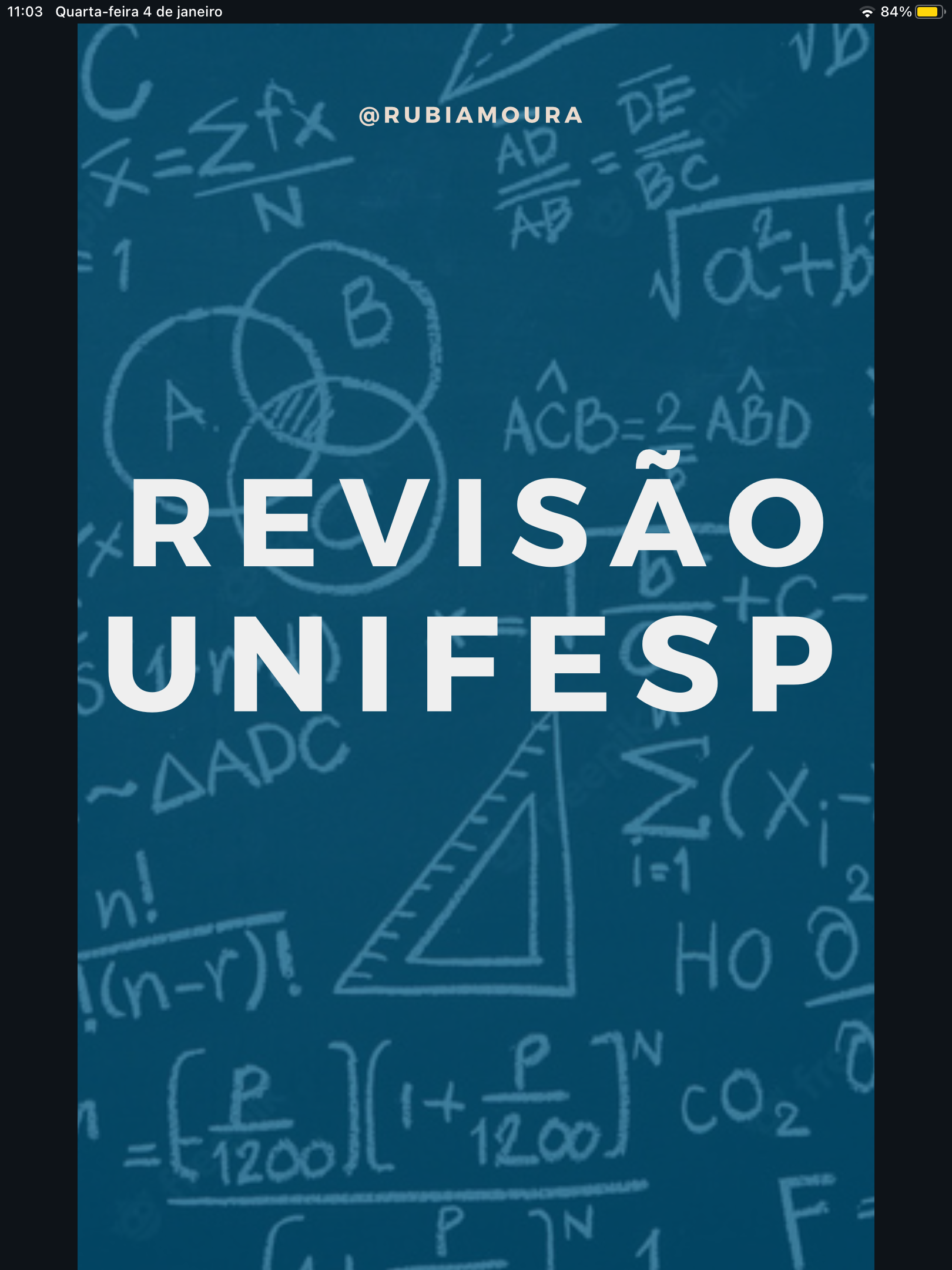 Imagem de capa para o Curso online REVISÃO UNIFESP