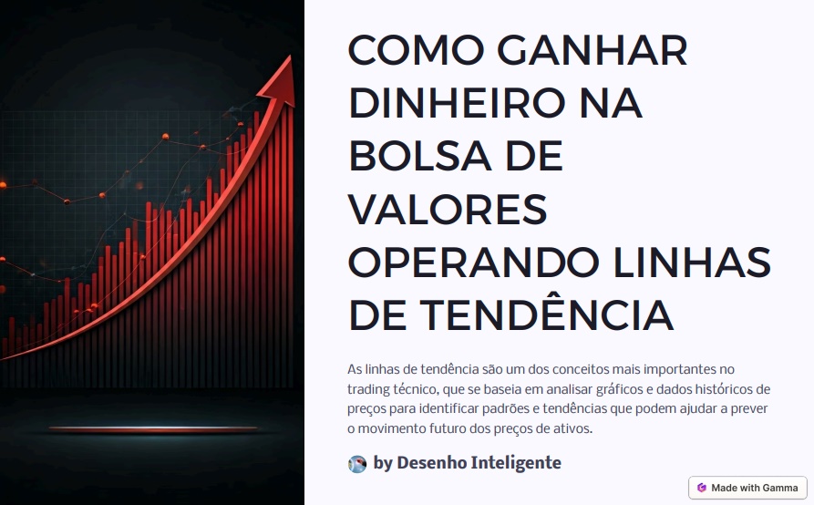 COMO GANHAR DINHEIRO NA BOLSA DE VALORES OPERANDO LINHAS DE TENDÊNCIA ...