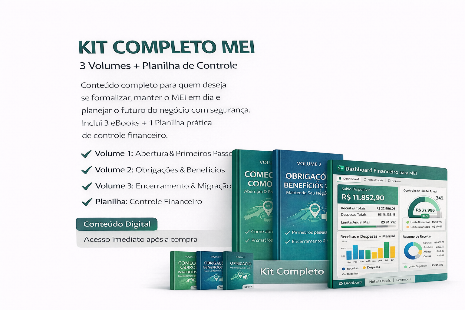 Kit Completo Do Zero ao MEI – Guias + Planilha para Controle Total ...