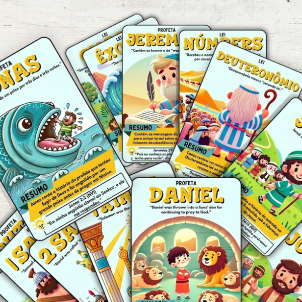 66 Cards dos Livros da Bíblia - Plano Completo - Editora Spark | Ho...