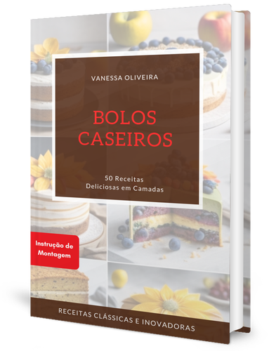 Imagem de capa para o Ebook Bolos Caseiros: 50 Receitas Deliciosas em Camadas