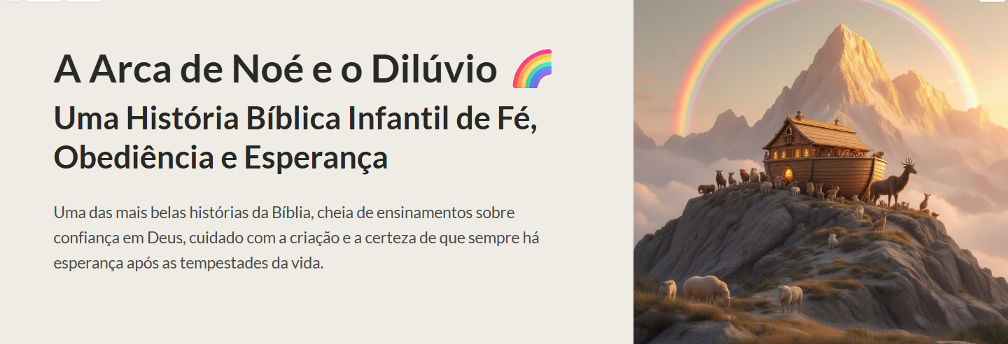 A Arca de Noé e o Dilúvio 🌈 História Bíblica Infantil | Hotmart