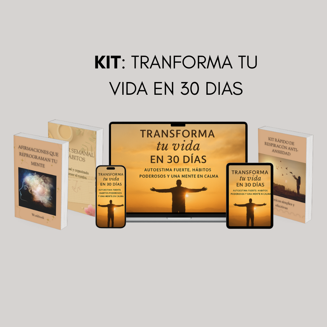 KIT: TRANSFORMA TU VIDA EN 30 DIAS - SONIA ROSALES | Hotmart