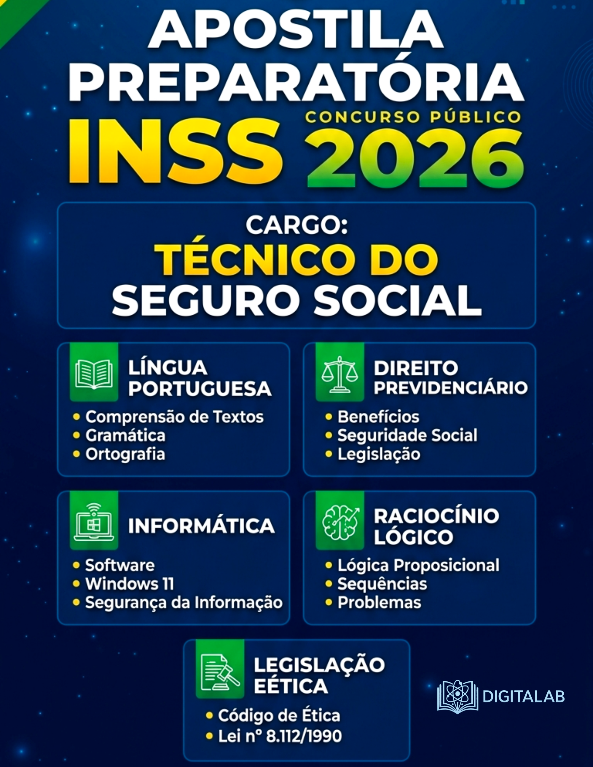 Apostila Digital Concurso Inss 2026 Técnico Inss - DIGITALAB | Hot...