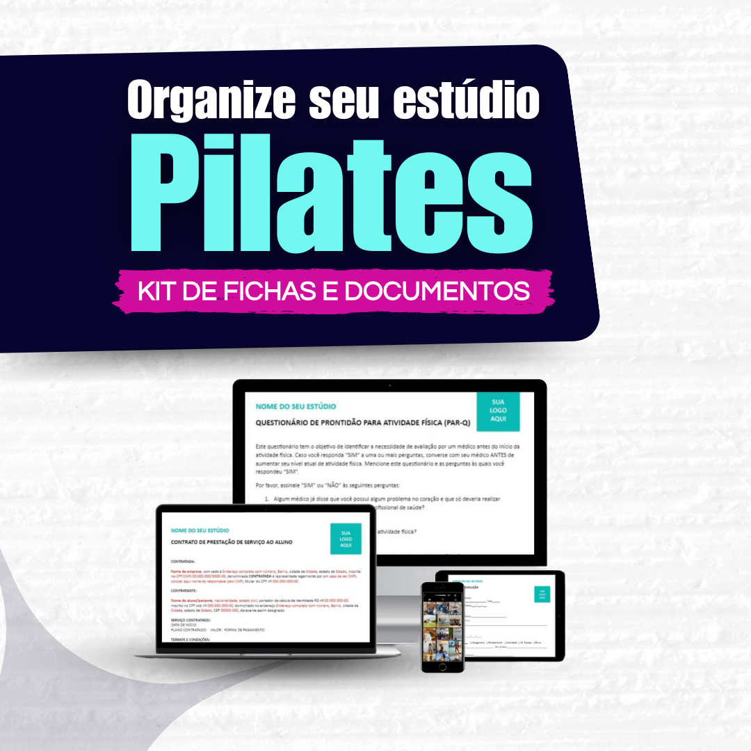 Kit de Fichas e Documentos para Estúdios de Pilates - Jéssica | Hot...