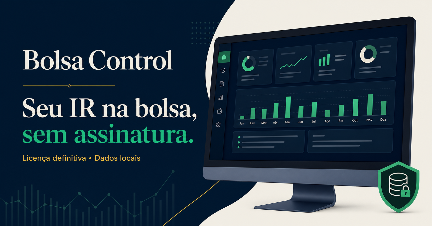 Tela principal do aplicativo Bolsa Controle