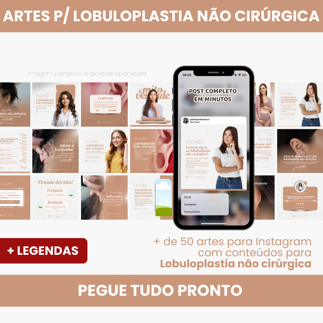 Imagem de capa para o Curso online PACK PARA LOBULOPLASTIA NÃO CIRÚRGICA