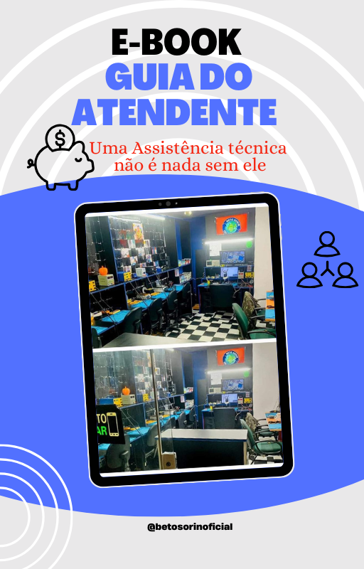 Imagem de capa para o Ebook Guia do Atendete para assistencia tecnica de celulares