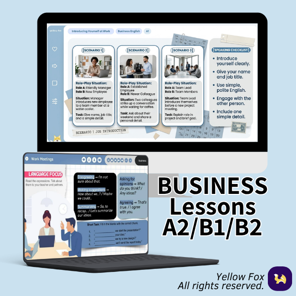 Business English Lessons A2/B1/B2