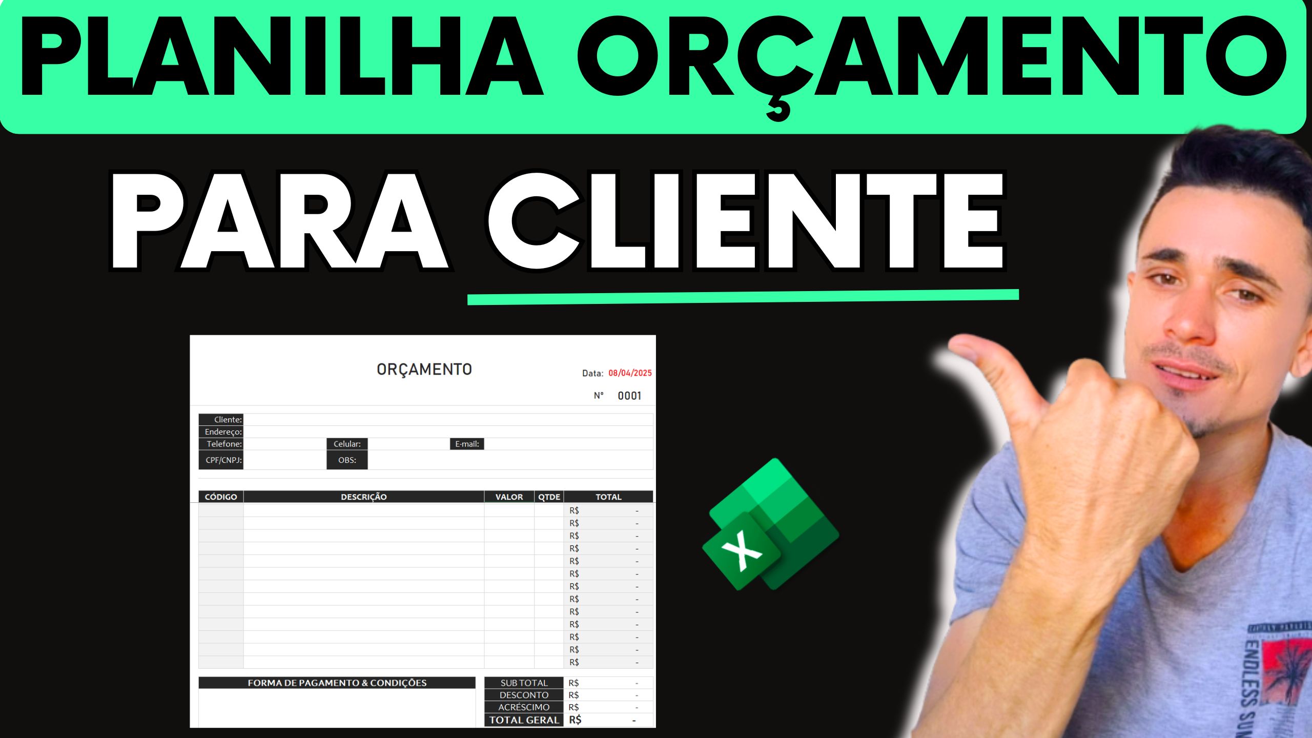 Planilha controle de Orçamento para clientes - Francysco Alcylandyo...