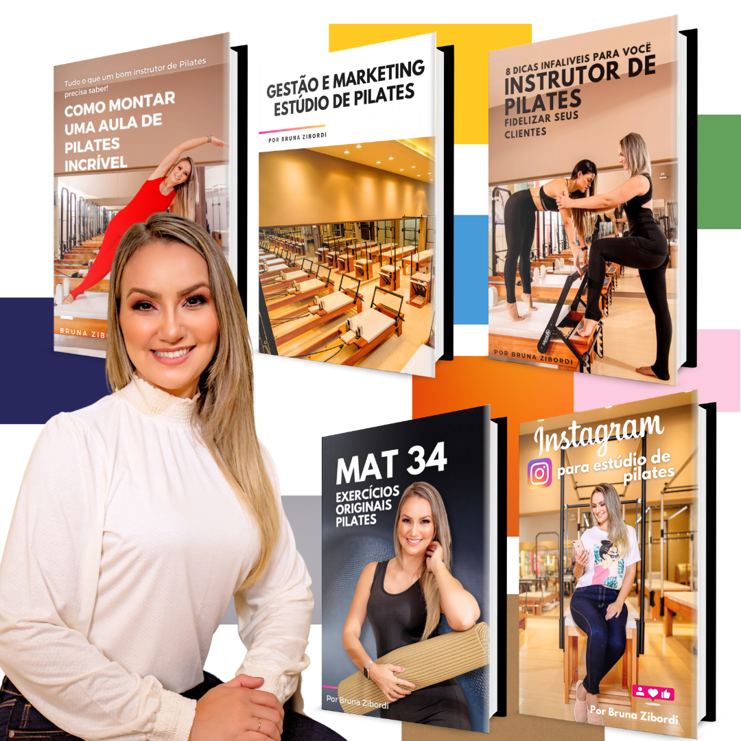 Kit Promocional - 5 E-books Digitais Pilates - Bruna Zibordi | Hotmart