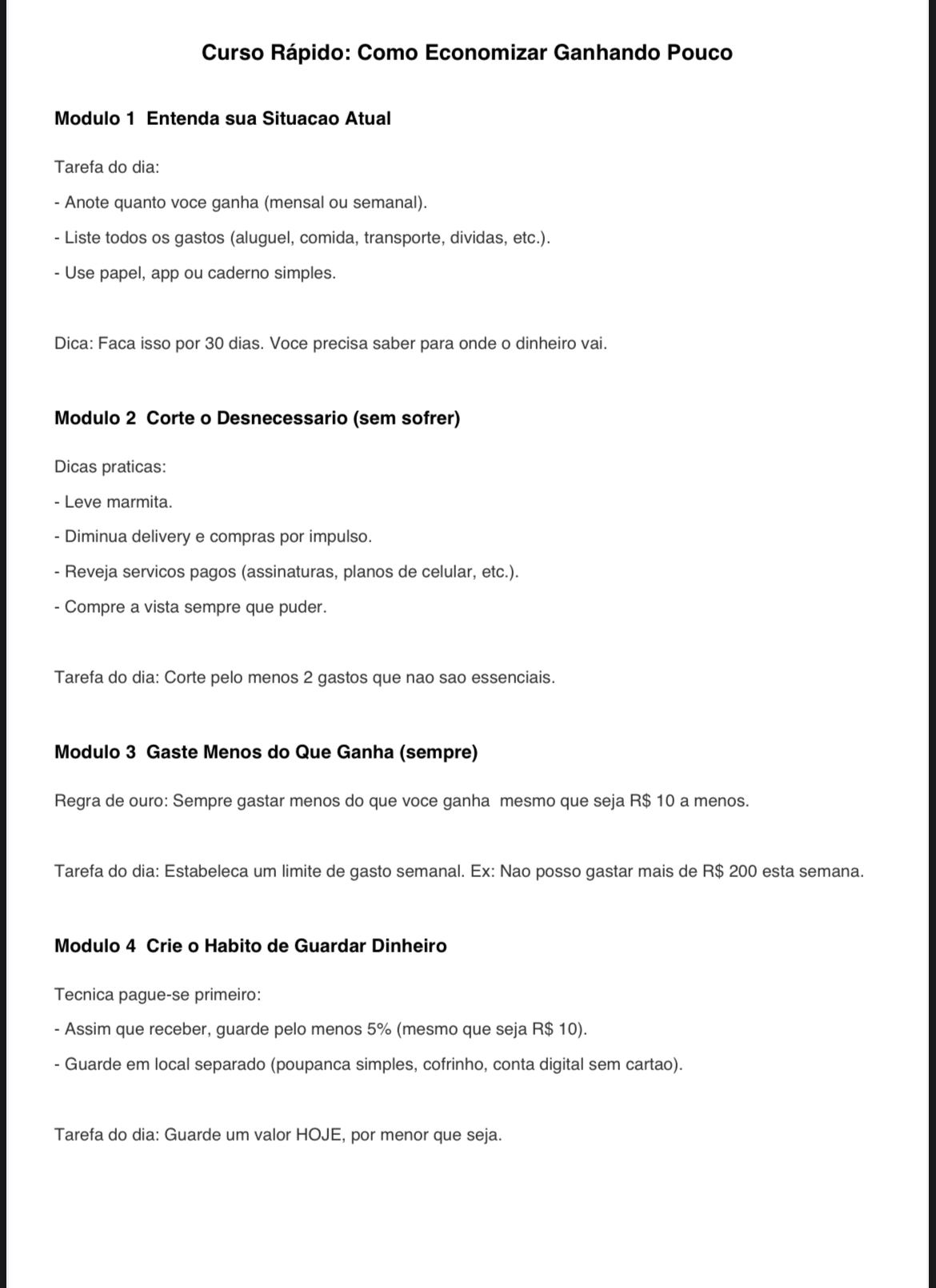 Como economizar ganhando pouco - Matheus henrique | Hotmart