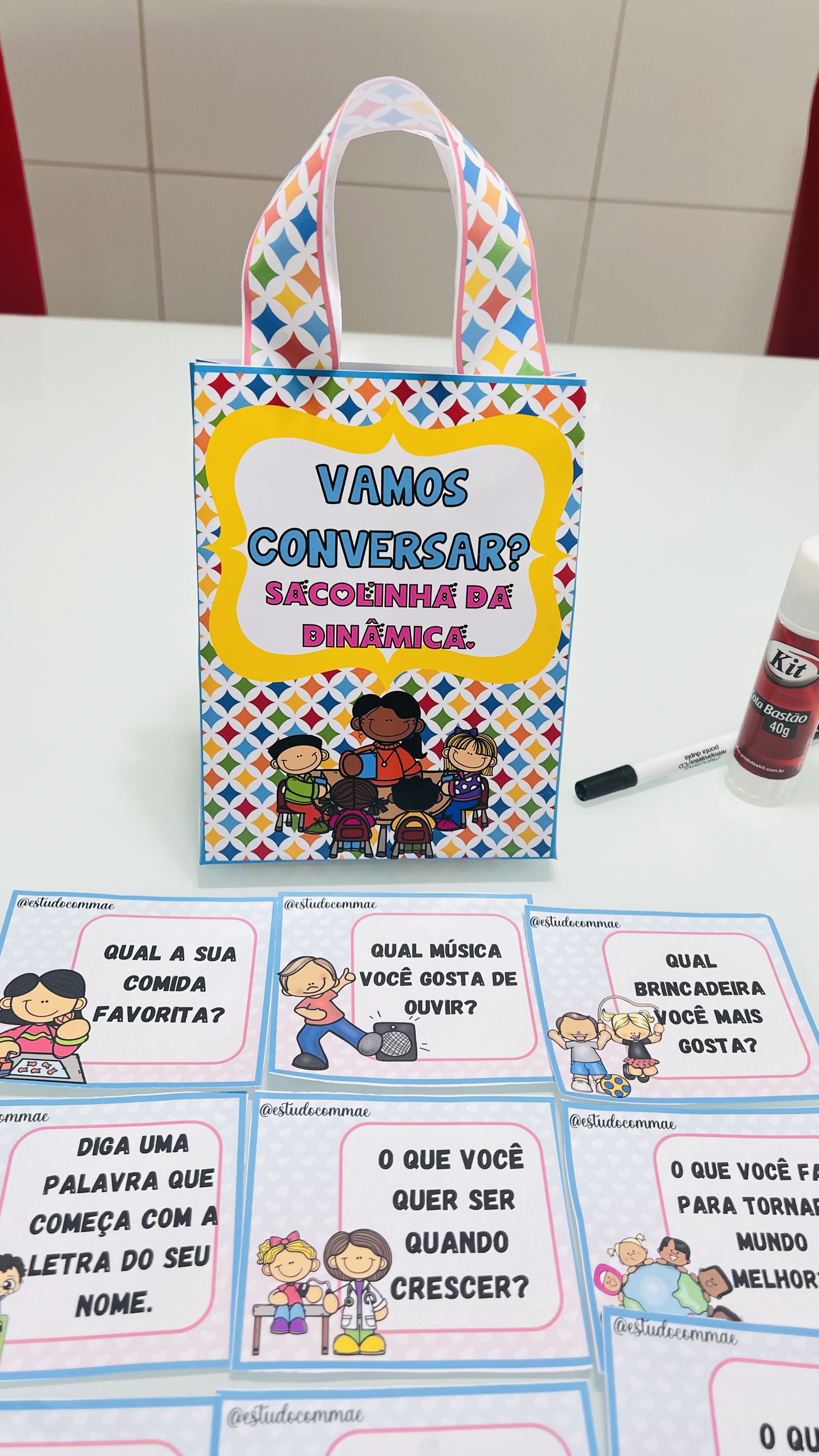 Sacolinha da dinâmica volta às aulas