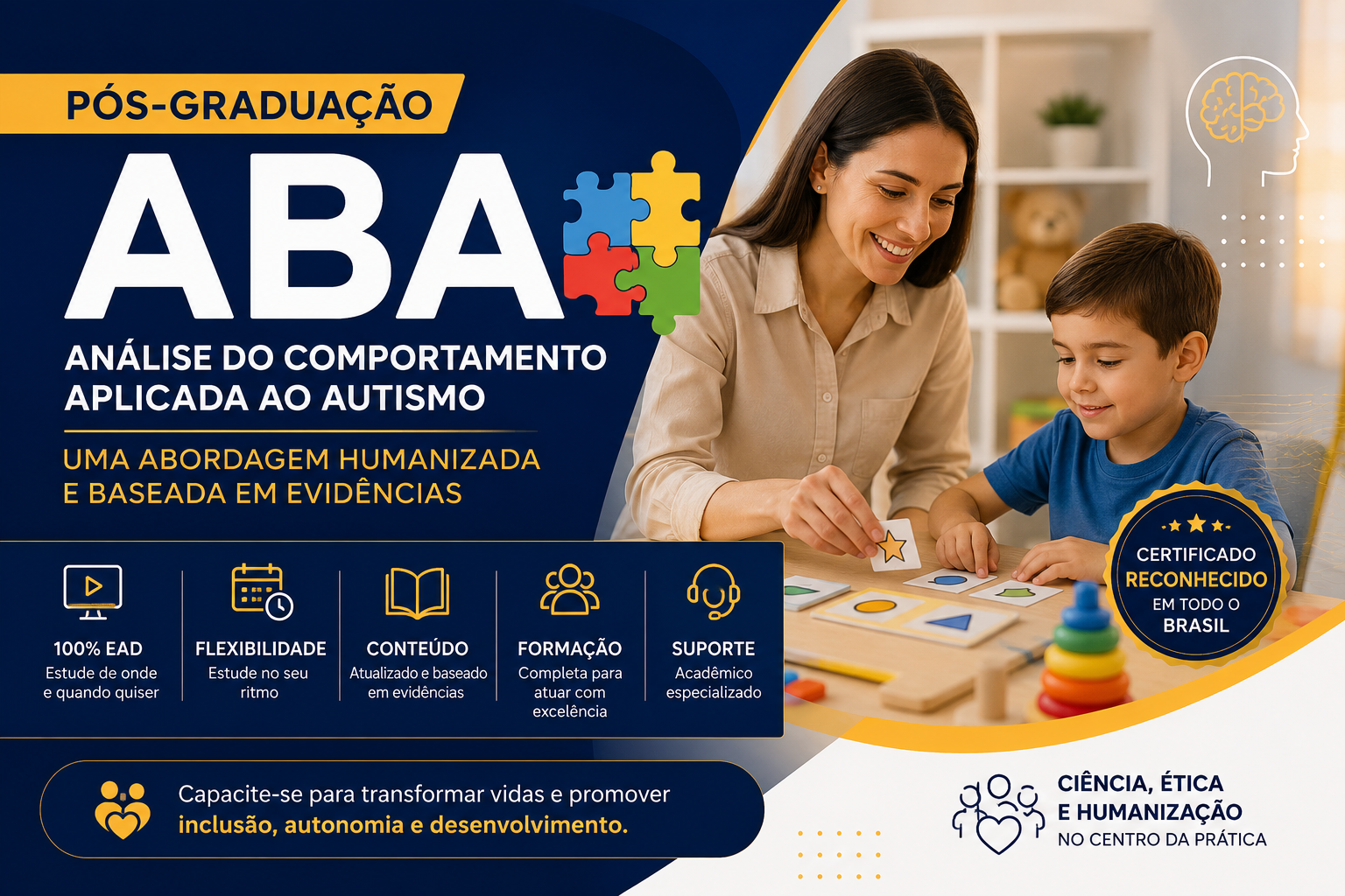 PÓS GRADUAÇÃO EM ABA-ANÁLISE DO COMPORTAMENTO APLICADA AO AUTISMO: